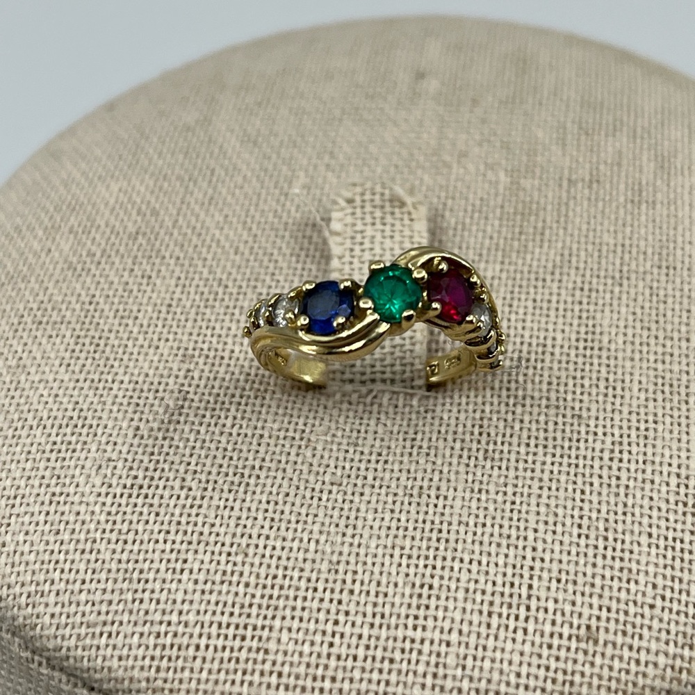 Vintage Avon RJ Graziano 925 Gold Vermeil Multi-Stone Ring Sz 4.75 - Picture 10 of 17